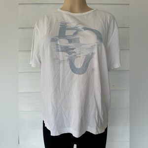 Hugo Boss White Short Sleeve T-Shirt Regular Fit Size: Large